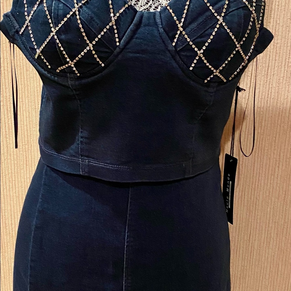 Soft Denim Skirt Set by Haute Monde